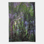 妖精のライト超現実的な森 キッチンタオル (縦)