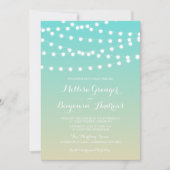 妖精のライト |グラデーションビーチ結婚式招待状 招待状 (正面)