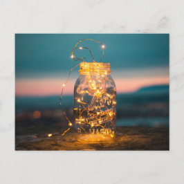 妖精のライトjar、クリスマス、ありがとう、夏 シーズンポストカード