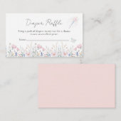 妖精のワイルドフラワーに魅入お洒落った赤ちゃんシャワー エンクロージャーカード (正面/裏面)