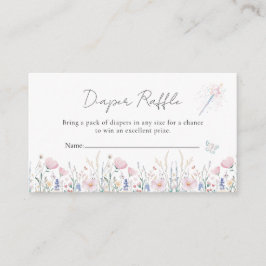 妖精のワイルドフラワーに魅入お洒落った赤ちゃんシャワー エンクロージャーカード