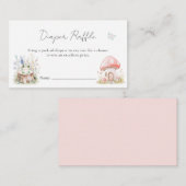 妖精のワイルドフラワーに魅入お洒落った赤ちゃんシャワー エンクロージャーカード (正面/裏面)