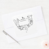 妖精の世界の蔵書票。 スクエアシール (封筒)