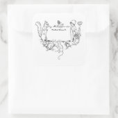 妖精の世界の蔵書票。 スクエアシール (バッグ)