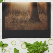 妖精の光で魔法の森 キッチンタオル (折り畳み)