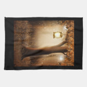 妖精の光で魔法の森 キッチンタオル (横)