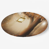 妖精の光で魔法の森 ペーパープレート (アングル)