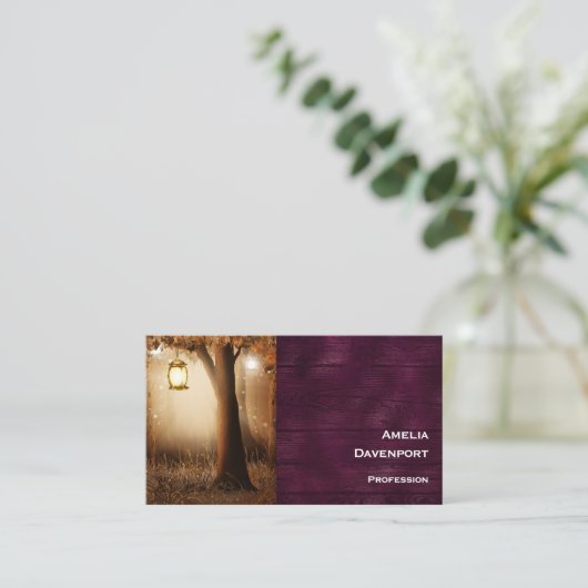 妖精の光で魔法の森 名刺 (スタンド正面)