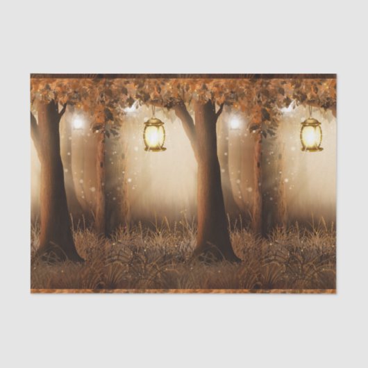 妖精の光で魔法の森 薄葉紙 (正面)