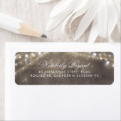 妖精の光と木の素朴列 ラベル (インサイチュ)