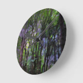 妖精の光と超現実の森 ラウンド壁時計 (傾斜)