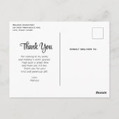 妖精の光を持つ魔法の森ありがとう ポストカード (裏面)