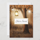 妖精の光を持つ魔法の森結婚 招待状 (正面)