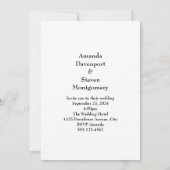 妖精の光を持つ魔法の森結婚 招待状 (裏面)