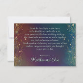 妖精の光 ファンタジー 魔法の森のウェディング サンキューカード (裏面)