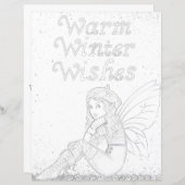 妖精の冬のユレイテ異教のィドカラーリングページ紙 (正面/裏面)