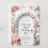 妖精の出入り口レッドヘアフェアリー最初の誕生日パーティー 招待状 (正面)