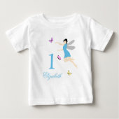 妖精の初誕生日おめでとうガール ベビーTシャツ (正面)