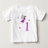 妖精の初誕生日ガール ベビーTシャツ (正面)