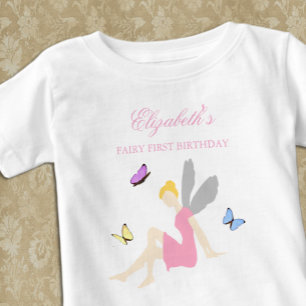 妖精の初誕生日ガール ベビーTシャツ