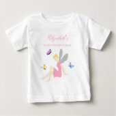妖精の初誕生日ガール ベビーTシャツ (正面)