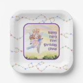 妖精の初誕生日パーティー ペーパープレート (正面)
