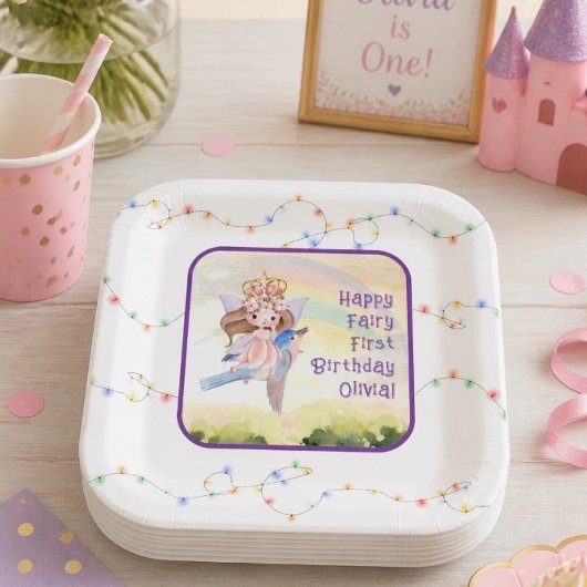 妖精の初誕生日パーティー ペーパープレート