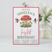 妖精の初誕生日、お庭のキノコのお誕生日 招待状 (スタンド正面)