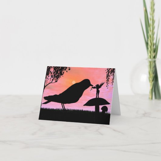 妖精の友人のメッセージカード カード (正面)