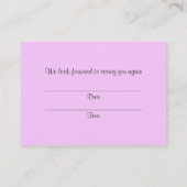 妖精の名刺 予約カード (裏面)