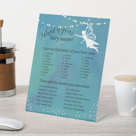 妖精の名前ジェネレータペデスタルサイン 台座サイン (インサイチュ)