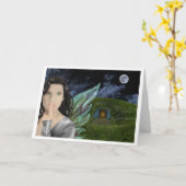 妖精の国の土地のgreetingcard カード (黄色い花)