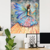 妖精の国クイーンファンタジーアートバイモリー・ハリソン ポスター (ホームオフィス)