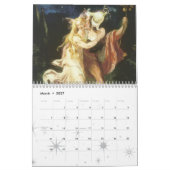 妖精の国フォークビクトリアン予定表 カレンダー (3月 2027)