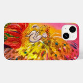 妖精の国/花妖精,ピンク色の黄色 Case-Mate iPhoneケース (裏面 (横))