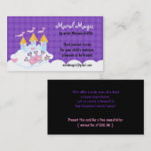 妖精の城の紫色の点の名刺 名刺 (正面/裏面)