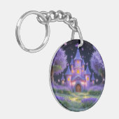 妖精の城の隠されたラベンダーグローブ キーホルダー (正面左)