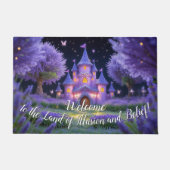 妖精の城の隠されたラベンダーグローブ ドアマット (正面)