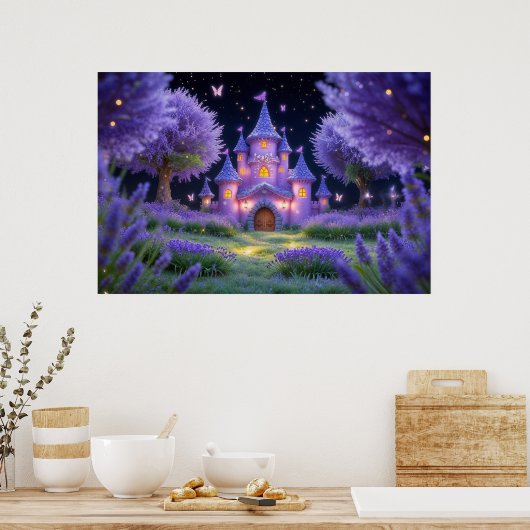 妖精の城の隠されたラベンダーグローブ ポスター (キッチン)