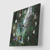 妖精の城林 スクエア壁時計 (傾斜)