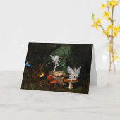 妖精の塵のグリーティングカード カード (黄色い花)