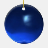 妖精の夜の青いサファイヤ鮮やかの宝石 セラミックオーナメント (裏面)