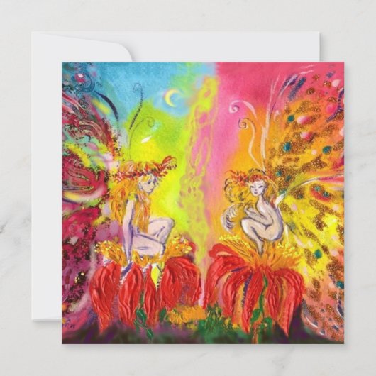 妖精の夜明け、魔法金ゴールドきらめく 案内状 (正面)