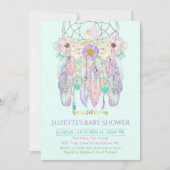 妖精の夢のキャッチャーBoho色の紙 招待状 (正面)