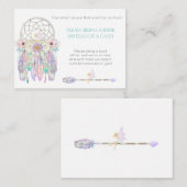 妖精の夢キャッチャー ベビーシャワー ブック リクエスト 封 エンクロージャーカード (正面/裏面)