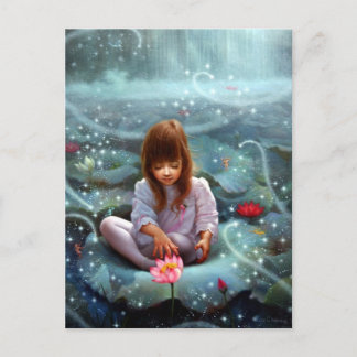 妖精の女の子および7 3 ポストカード