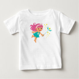 妖精の女の子がプリントされたベビーTシャツ ベビーTシャツ