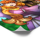 妖精の女の子と犬 ポスター (角)