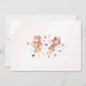 妖精の女の子の誕生日パーティーの妖精の写真 招待状 (裏面)