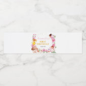 妖精の女の子の誕生日パーティーウォーターボトルラベル ペットボトルラベル (シングルラベル)